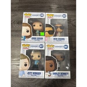 Funko Pop Community Set Annie 840 Ben Chang 842 Jeff Winger 837 Shirley 841